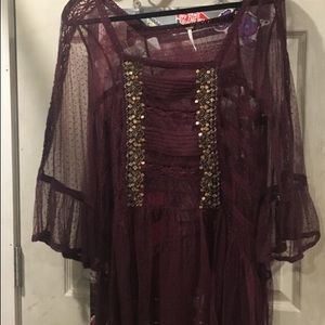 Free people See through beaded tunic/dress